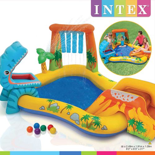 Intex bazen na napuhavanje Dinosaur Play Center 249x191x109 cm 57444NP slika 4
