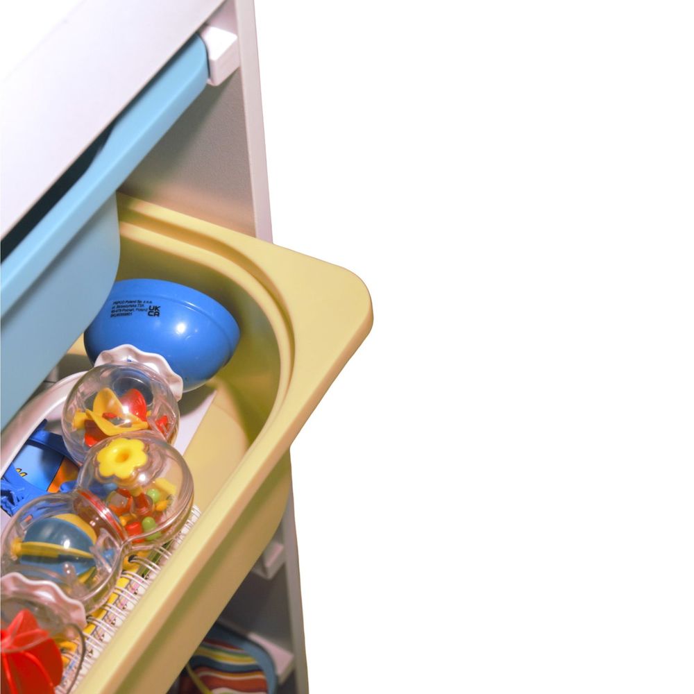 Kinder Home Dječija polica sa 4 kutije za odlaganje, Bijela slika 11