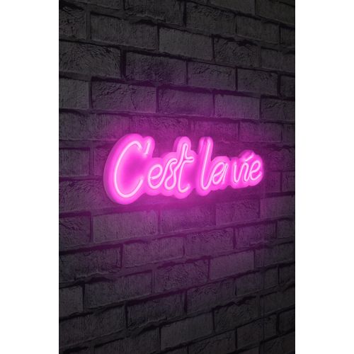 Wallity Ukrasna plastična LED rasvjeta, C'est La Vie - Pink slika 1