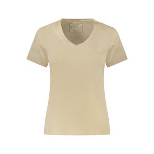 GUESS JEANS BEIGE WOMEN'S SHORT SLEEVE T-SHIRT