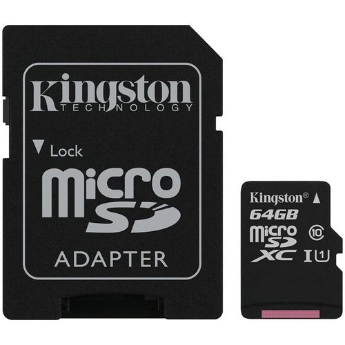 Kingston 64GB microSDXC Canvas Select Plus 100R A1 C10 Kartica s Adapterom slika 1