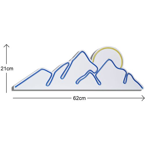 Wallity Ukrasna plastična LED rasvjeta, Mountain - Blue - Yellow slika 12