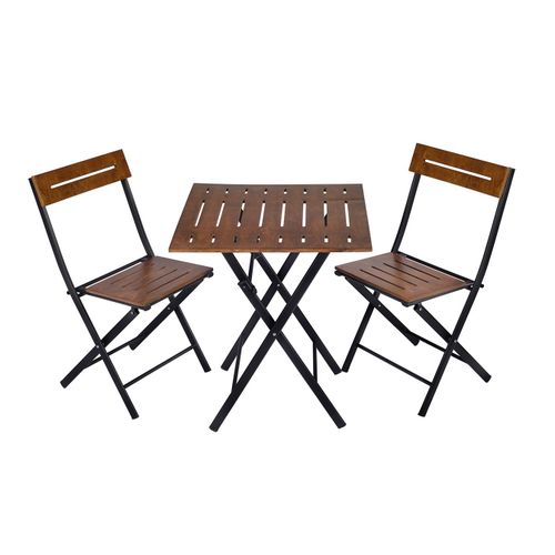 Floriane Garden Set vrtnih stolova i stolica (3 komada), orah crna boja, Bistro Set 4 slika 4