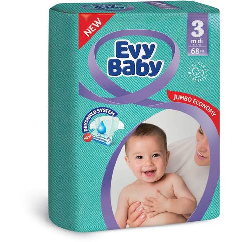 Evy baby pelene jumbo 3 midi 5-9kg 68kom slika 1