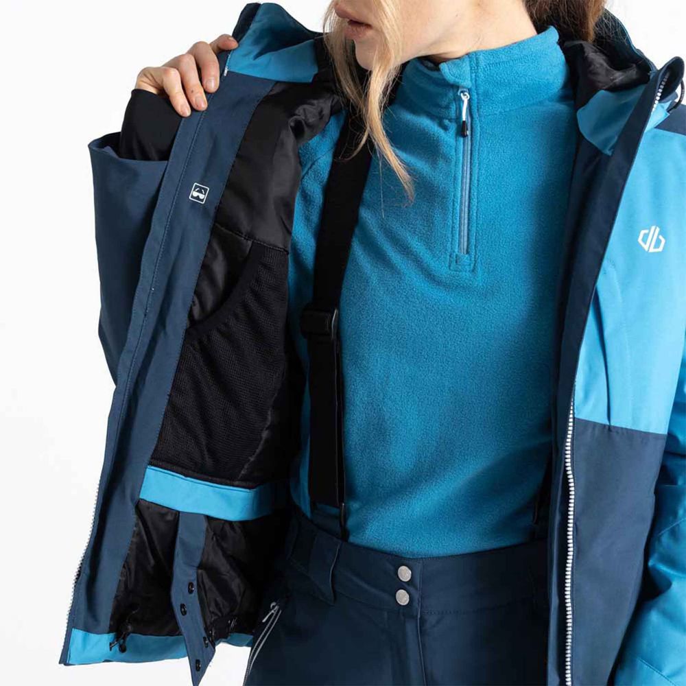Dare2B Ženska jakna za skijanje Chute, Moonlight Denim/Swedish Blue slika 5