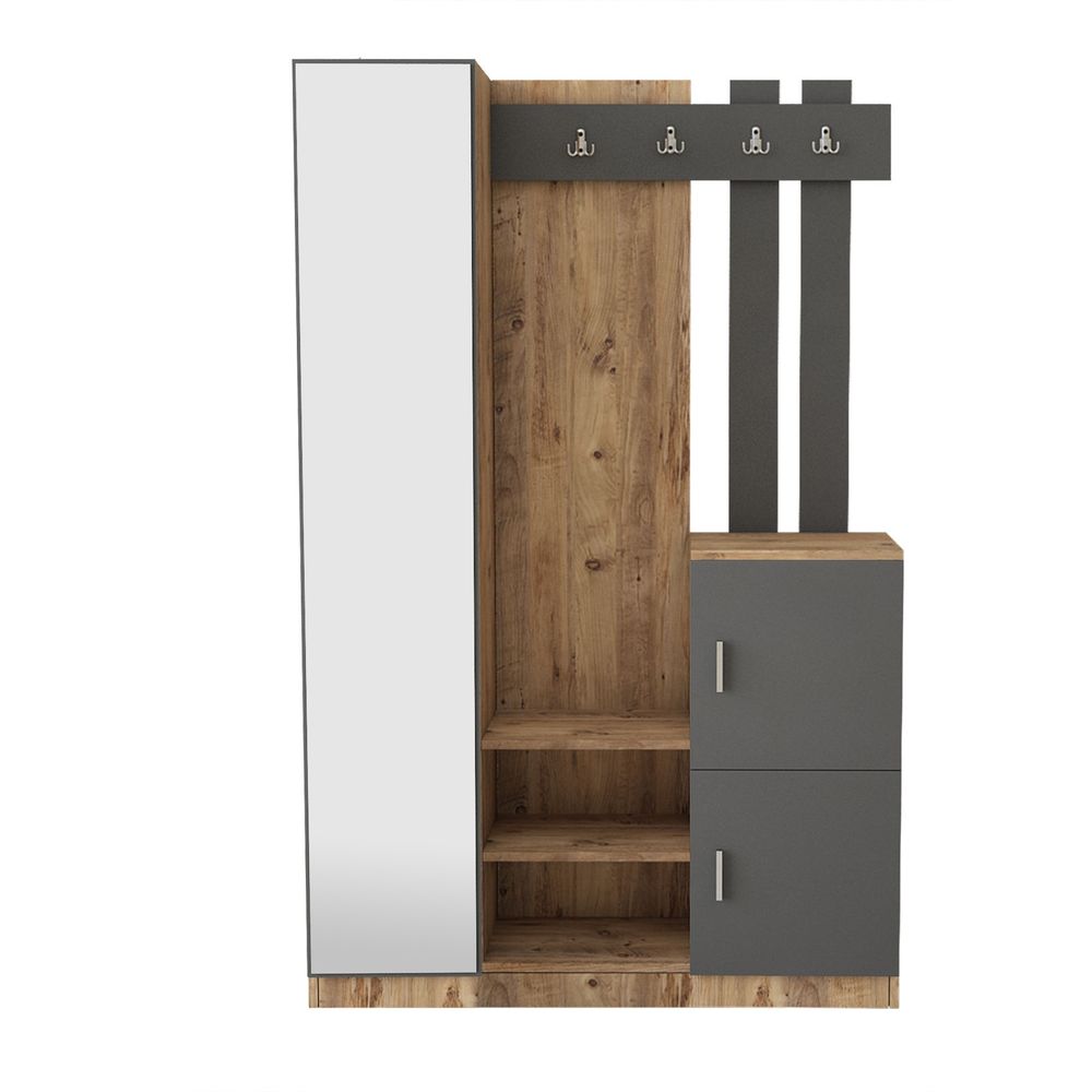 Dd7-Aa Atlantic Pine Anthracite Hall Stand slika 5
