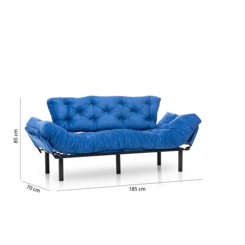 Atelier Del Sofa Trosjed na razvlačenje, Plava, Nitta Triple - Blue slika 12