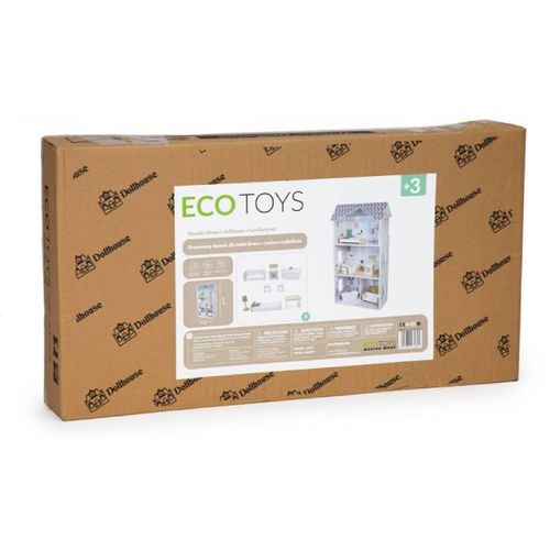 Eco Toys Kućica Za Lutke Sa Nameštajem Grace Residence slika 11