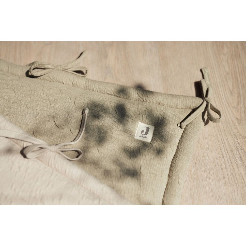 Jollein Ogradica za krevetić Soft Waves 180x30cm, Olive Green slika 5