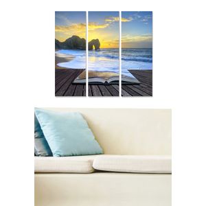 Dekorativna MDF Slika u Boji (Set od 3 Komada) - MDF125730869