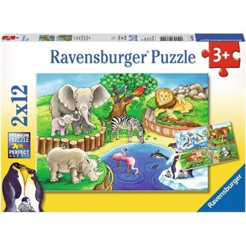 Ravensburger Puzzle životinja u zoo 2x12 kom slika 1