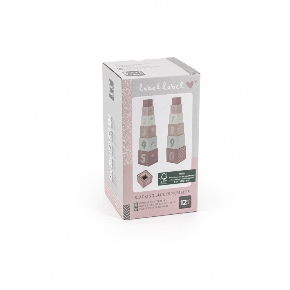 Label Label Drvene kocke za slaganje, Pink slika 6