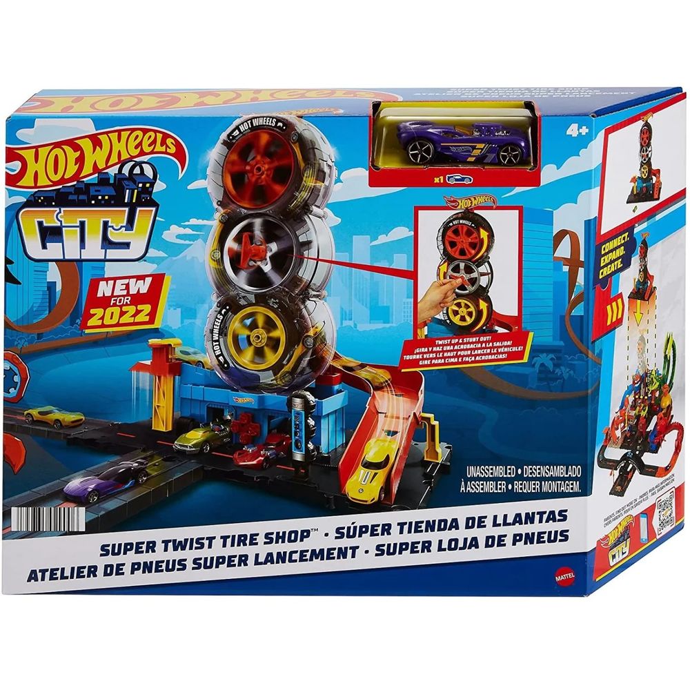 Hot Wheels City Set za igru Super Twist Tire Shop slika 6