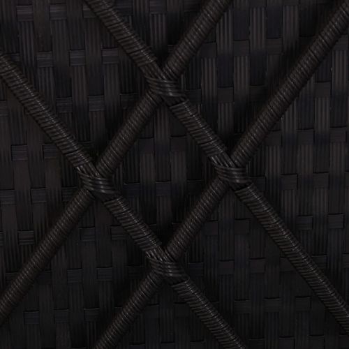 Ležaljka za sunčanje od poliratana s jastukom crna slika 21