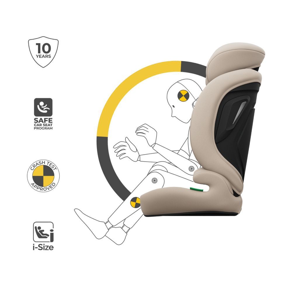 Kinderkraft autosjedalica Comfort Up 2 plus i-Size 9-36 kg (76-150 cm) bez Isofix-a, Beige slika 20