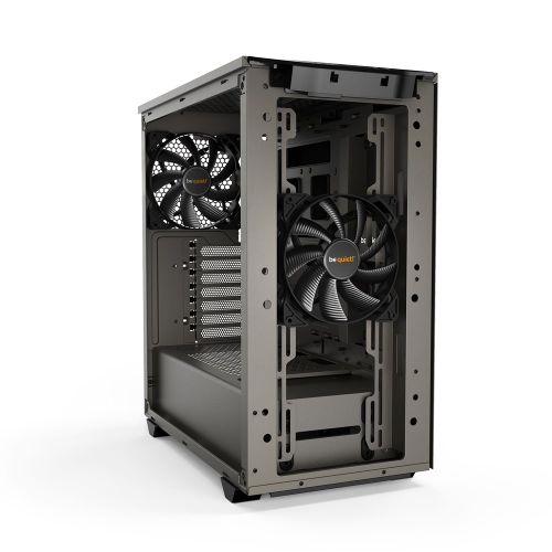 be quiet! BGW36 PURE BASE 500 Window Metallic Gray, MB compatibility: ATX / M-ATX / Mini-ITX, Two pre-installed be quiet! Pure Wings 2 140mm fans, including space for water cooling radiators up to 360mm slika 2