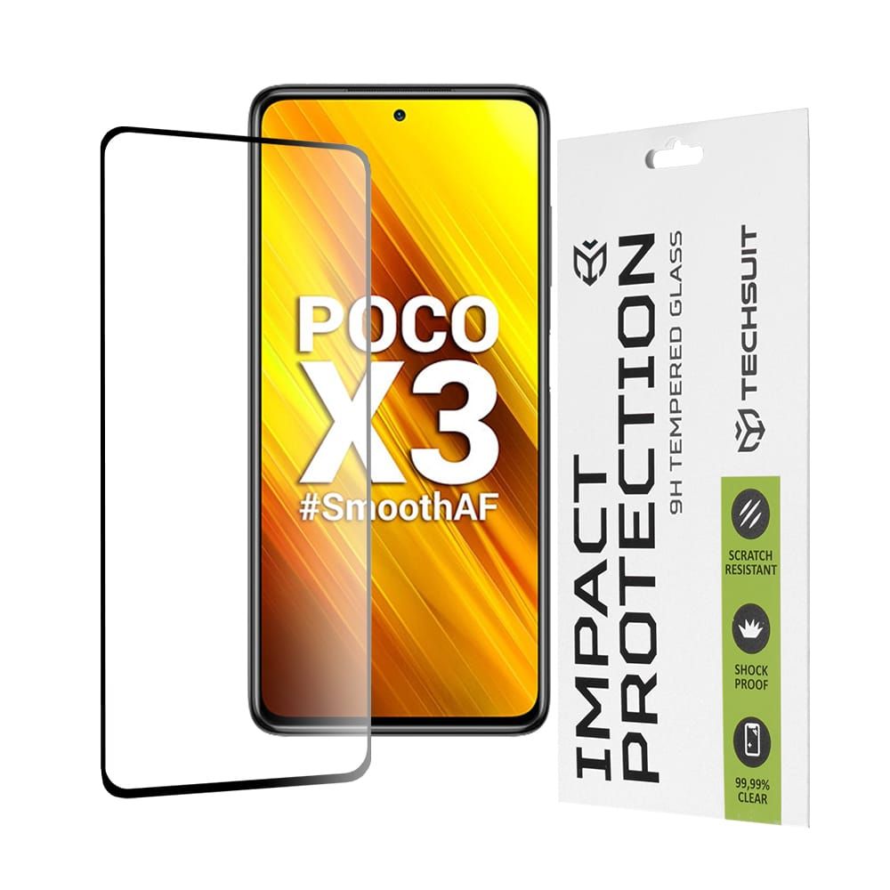 Techsuit 111D Full Cover / Full Glue kaljeno staklo za Xiaomi Poco X3 / Poco X3 NFC / Poco X3 Pro slika 1