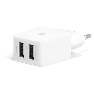 Punjač Zidni MFi (Apple license) - 2xUSB - White - +Lightning cable 1m