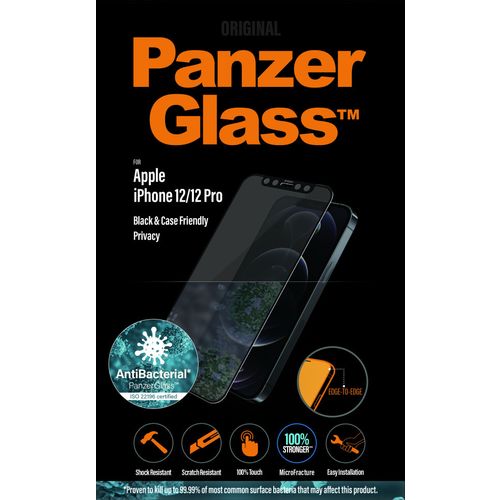 PanzerGlass zaštitno staklo Case Friendly Privacy AB za iPhone 12/12 Pro slika 2