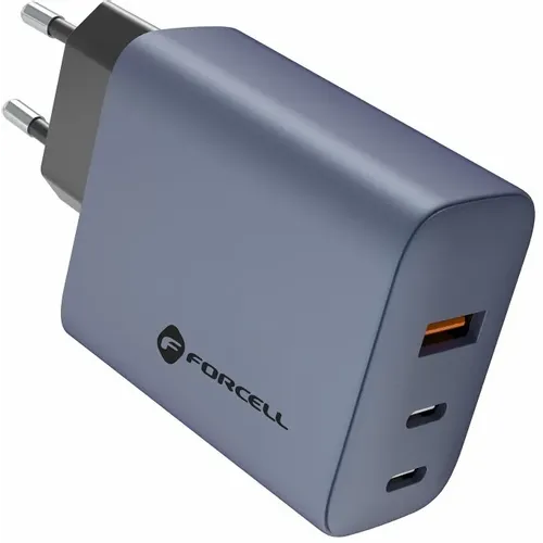 Forcell F-Energy GaN mrežni punjač - 65 W s priključcima: 2x USB C i USB A s PD i QC 4.0 punjenjem slika 4