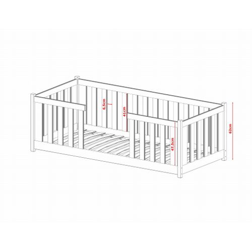 Drveni dječji krevet Fero - svijetlo drvo - 200*90 cm slika 2