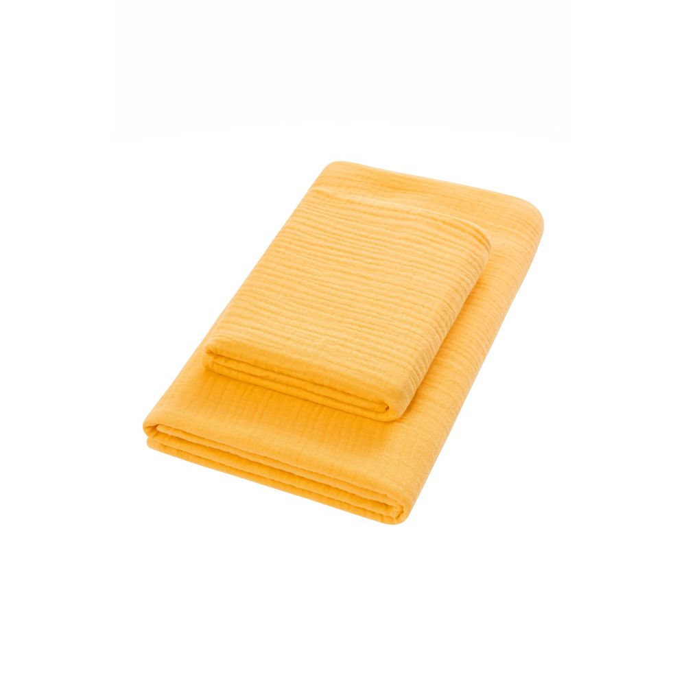 Set Peškira od Muslina - Žuta Boja (2 Komada) slika 4