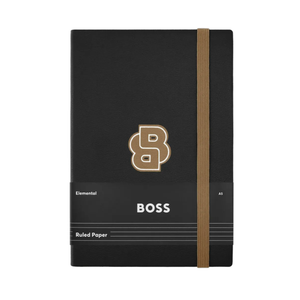 Hugo Boss notes A5 Varsity HNH612AL, crna