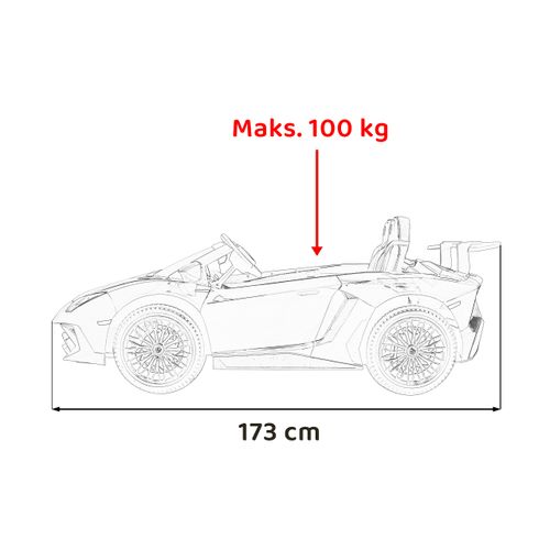 Licencirani auto na akumulator Lamborghini Aventador SV STRONG - dvosjed - sivi slika 2