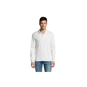 WINTER II muška polo majica sa dugim rukavima - Bela, XL 