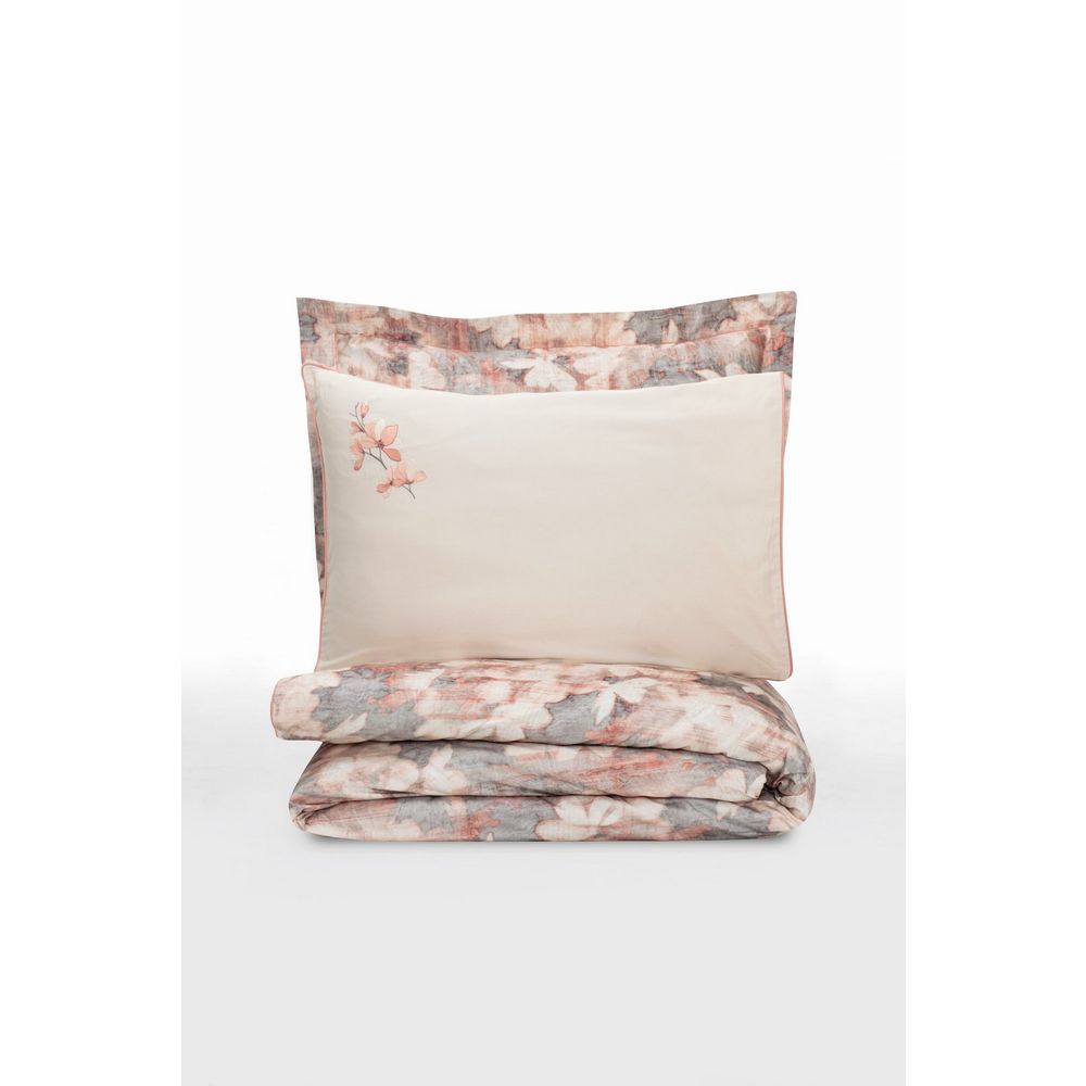 Layana - Set Posteljine od Satena u Boji Pink Pink Grey slika 3