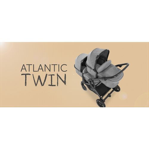 Hauck kolica za blizance Atlantic Twin - Melange Grey  slika 3