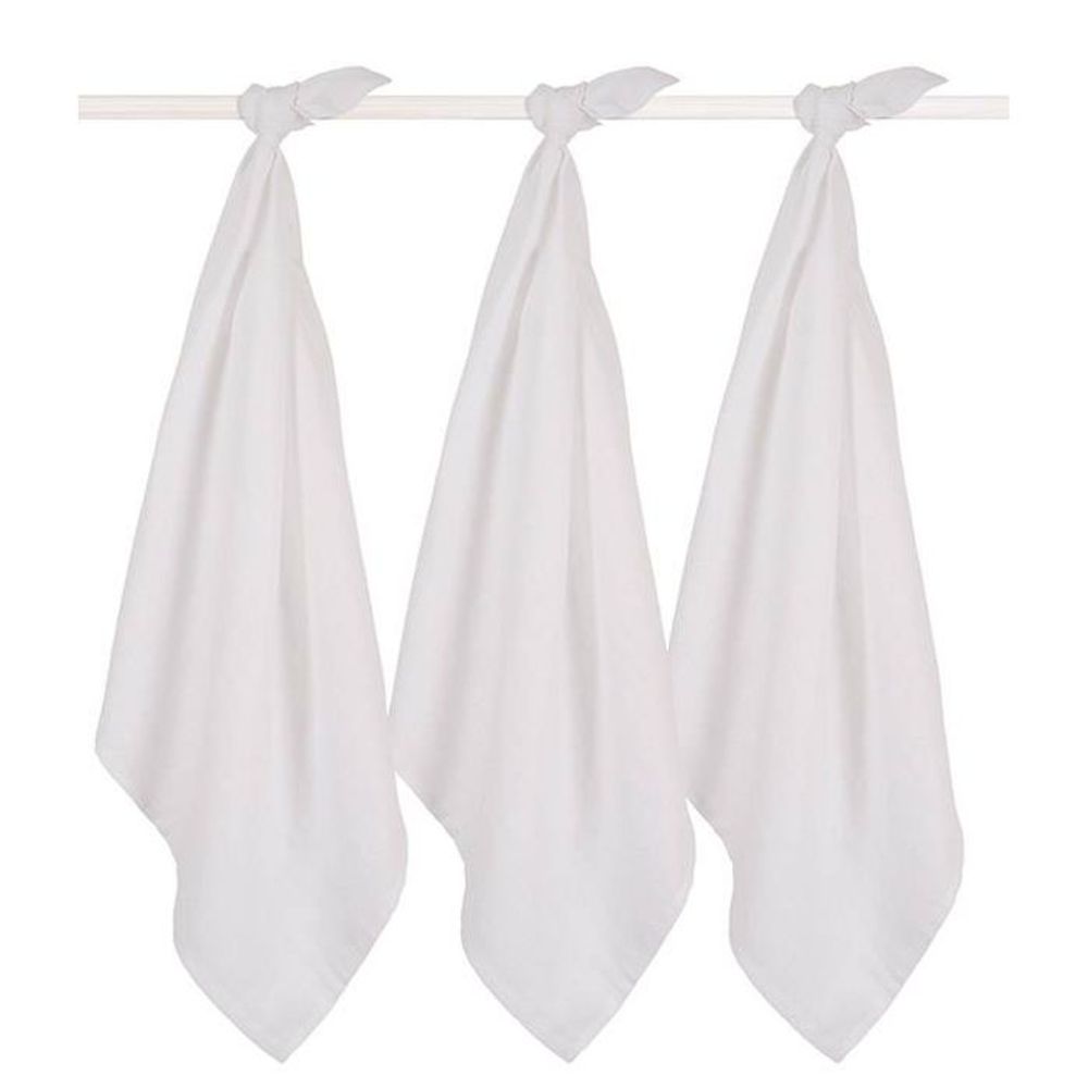 Jollein Muslin pelene Bijele 70 × 70cm, 3kom slika 2