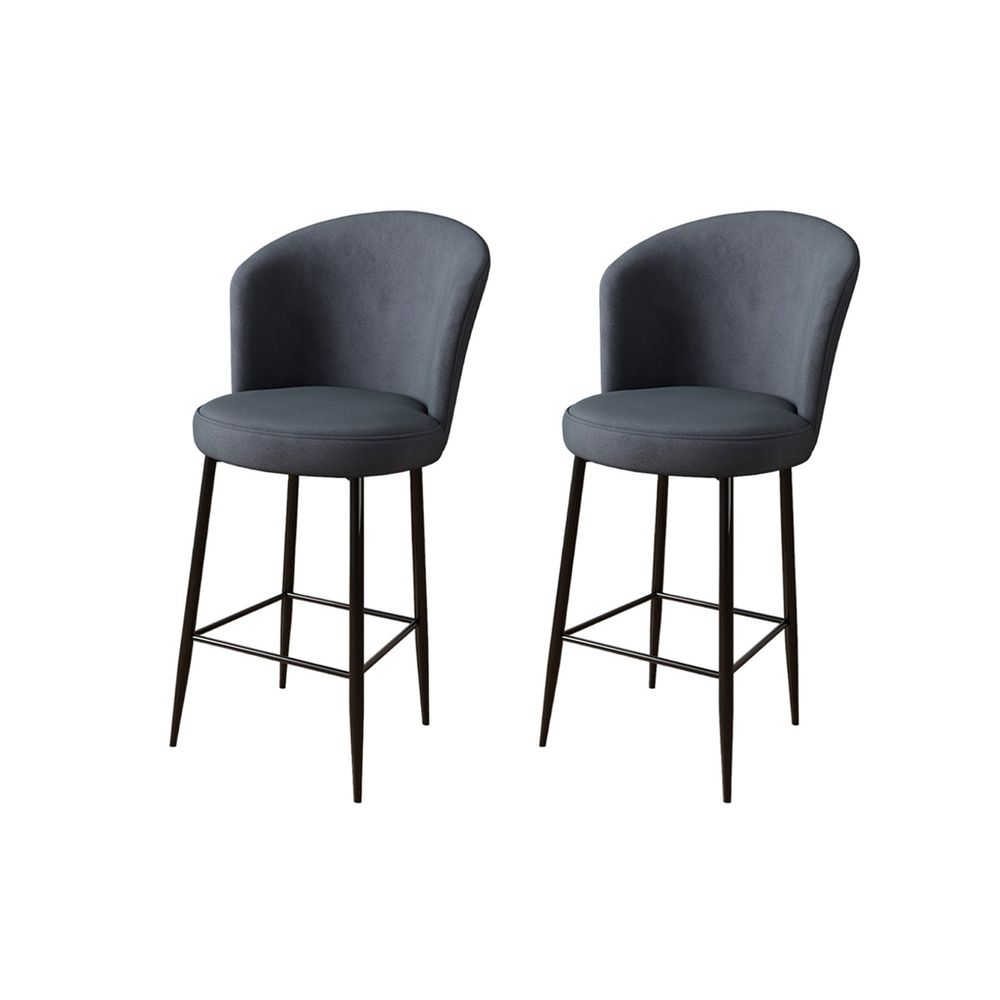 Fora - Antracit, Crni Antracit Bar Stolice Set (2 Komada) slika 1