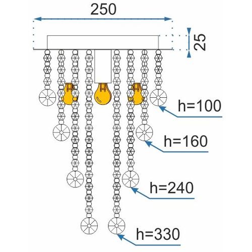 TOOLIGHT Kristalna stropna svjetiljka 392201 slika 14