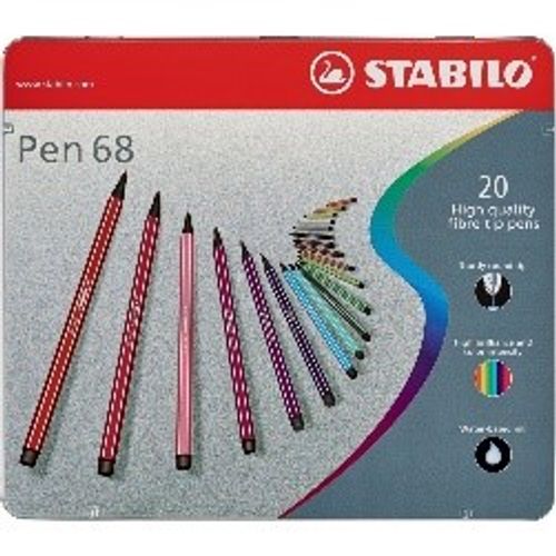 STABILO Flomasteri D11 PEN 68 20/1 metalna kutija slika 1