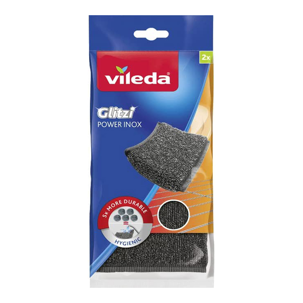 Vileda Glitzi Power Čelična spužvica za pranje suđa Inox 2kom slika 1