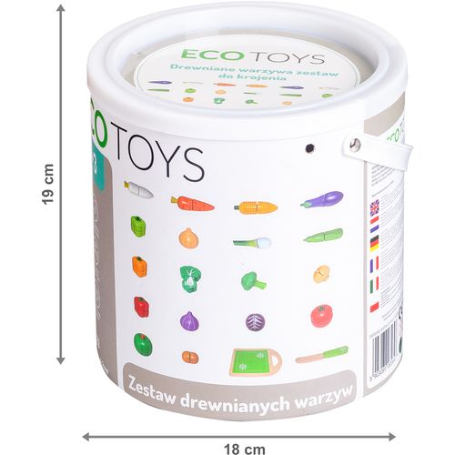 EcoToys drveno povrće za rezanje 20 komada slika 5