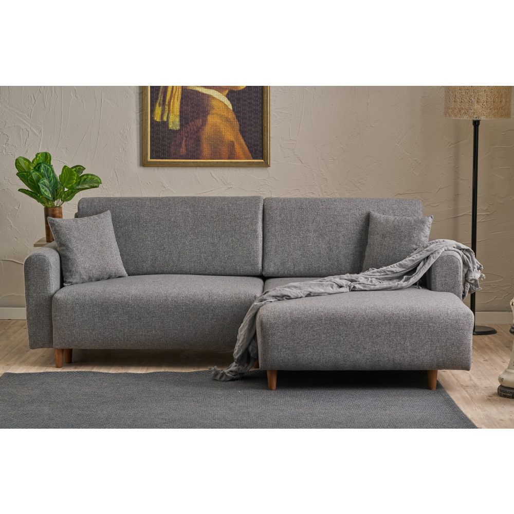Mane Right - Sivi Ugaoni Sofa-Krevet slika 2