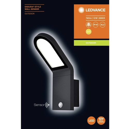 LEDVANCE ENDURA® STYLE WALL L 4058075214170 LED vanjsko zidno svjetlo s detektorom pokreta     tamnosiva slika 1