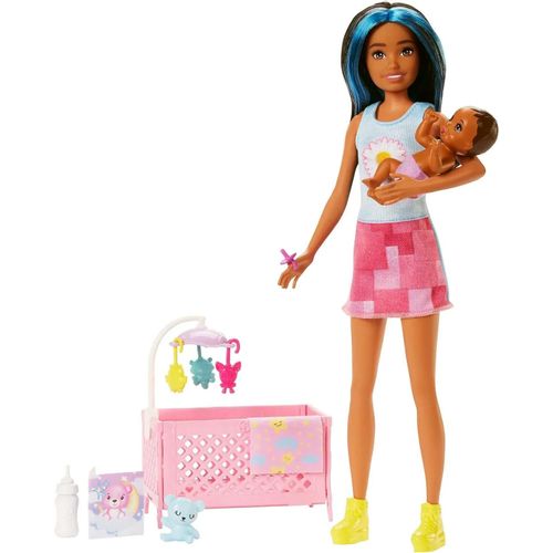 Set za igru Barbie Skipper - dadilja Barbie s plavim pramenovima slika 2