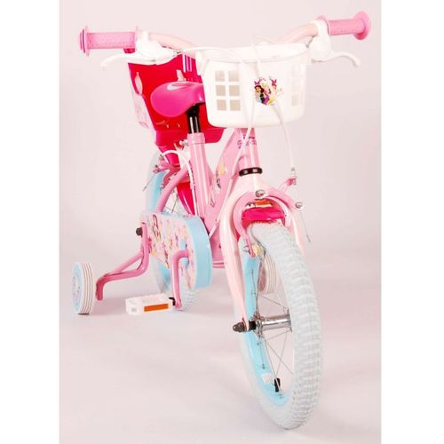 Dječji bicikl Disney Princess 14" s dvije ručne kočnice rozo srce slika 10