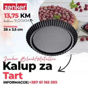 Zenker Kalup za tart 28x3.5 cm Black