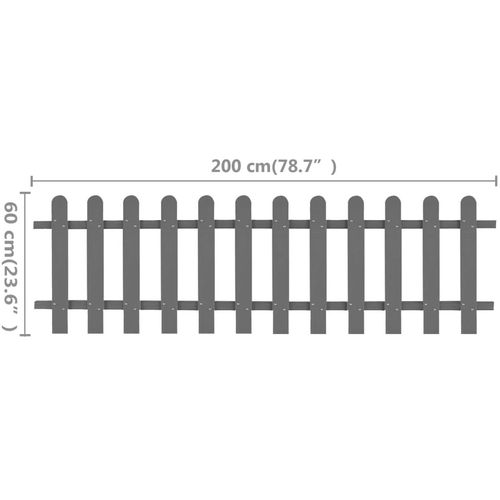 Drvena ograda WPC 200 x 60 cm slika 17