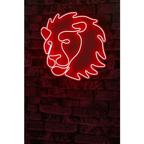 Wallity Ukrasna plastična LED rasvjeta, Lion - Red slika 2