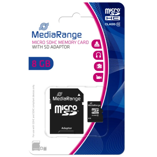 MEDIARANGE 8GB/MICRO SDHC+ADP/C10 slika 1