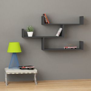 Tibet - Anthracite Anthracite Wall Shelf