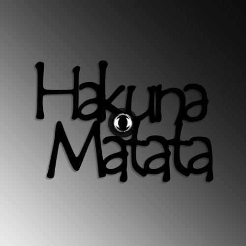 Hakuna Matata V2 Black Wall Lamp slika 6