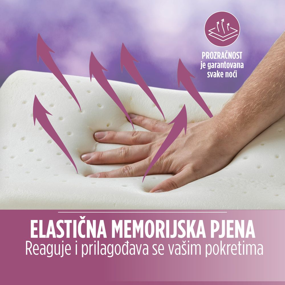  Vitapur jastuk lavanda Memory Contour 30x50 slika 6