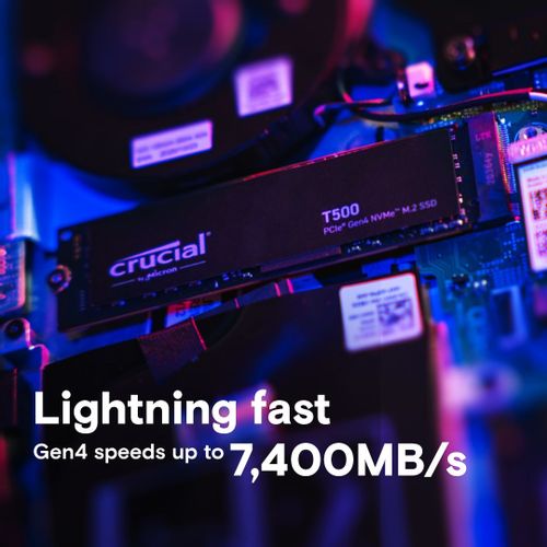 Crucial T500 1TB PCIe Gen4 NVMe M.2 SSD slika 2