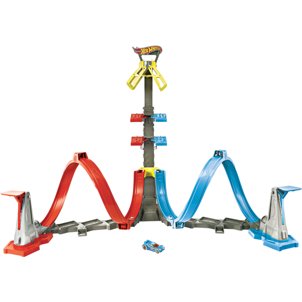 Hot Wheels Action Loop & Launch - Staza sa dvostrukom petljom i autićem, 80cm slika 1